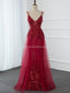 Προκλητικά Backless Σπαγγέτι Λουριά Κόκκινο Μακρύ Βράδυ Φορέματα Prom, Βράδυ Πάρτι, Φορέματα Prom, 12288