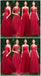 Le tulle de lacet rouge vif la demoiselle d'honneur bon marché mal assortie courte s'habille en ligne, WG537
