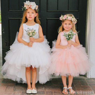 Tour de Neckline Hi-line Tulle Pixie Tutu Dresses, Cheap Flower Girl Dresses, FG015