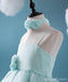 Süße Tiffany Blue Spaghetti Tulle Satin Blumenmädchen Dresses, Billig beliebte kleine Mädchen Dresses, FG050