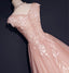 Ρουζ σε Ροζ Από τον Ώμο V Ντεκολτέ Δαντέλα Μακρύ Βράδυ Φορέματα Prom, Δημοφιλή 2018 Κόμμα Φορέματα Prom, Συνήθεια Μακριά Φορέματα Prom, Φτηνές Επίσημα Φορέματα Prom, 17213