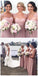Hübsche handgemachte Blumen Charmante lange formelle Rabatt Chiffon Scoop Neck Brautjungfernkleider für Hochzeit, WG42