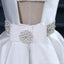 Rückenfrei Weiß Scoop Ausschnitt Perlen Schärpe A-Linie Hochzeit Brautkleider, Günstige maßgeschneiderte Hochzeits-Braut-Kleider, WD261