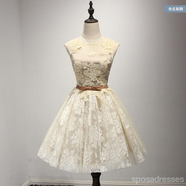 Δαντέλα Προκλητικός Δείτε Μέσω Homecoming Prom Φορέματα, Οικονομικά Κορσέ Πίσω Σύντομο Κόμμα Φορέματα Prom, Τέλεια Homecoming Φορέματα, CM238