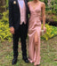 Rückenfreies Blush Pink Seitenschlitze Abend Prom Kleider, Lange Sexy Party Prom Kleid, Benutzerdefinierte Lange Prom Kleider, Billige Formelle Prom Kleider, 17129