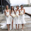 Off Λευκό Σύντομη Γοργόνα ιμάντες Φτηνές Παράνυμφος Φορέματα Σε απευθείας σύνδεση, WG670