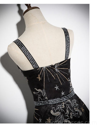 Straps Black Sequin Unique Φτηνές Φορέματα Homecoming Online, Φτηνές Κοντές Φορέματα Prom, CM769