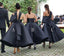 Moda Halter negro A-line corto barato dama de honor vestidos en línea, WG552