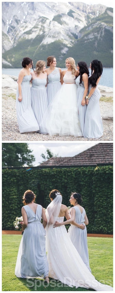 Ανεπιθύμητη Chiffon Blue Lake Bodice Cheap Bridessaid Dresses Online, WG672