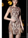 Κοντά Μανίκια Sparkly Gold Sequin Φθηνά Φορέματα Homecoming Σε Απευθείας Σύνδεση, Φθηνά Φορέματα Μικρού Χορού, CM773