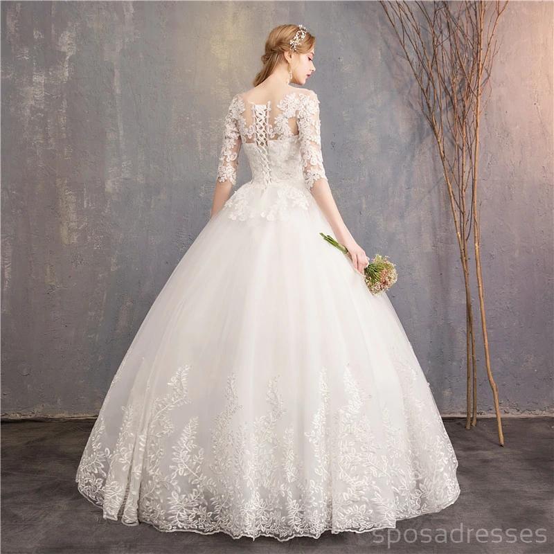 Langarmschnürsenkelballabendkleid preiswerte Hochzeitskleider preiswerte Online-Brautkleider, WD495