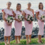 Vestidos de dama de honor baratos cortos de un hombro rosa en línea, WG674