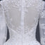 2018 sexy ver a través de encaje de manga larga una línea de vestidos de novia, vestidos de novia asequibles por encargo, WD267