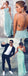 Φτηνό, απλό, ανοιχτό, φθηνό, μπλε φόρεμα Τίφανι, σέξι, μακρύ γαμήλιο φόρεμα, WG50
