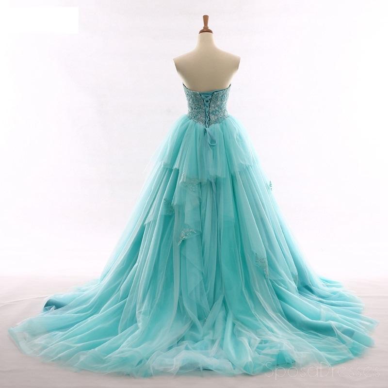 Tiffany Blau A-line Spitze Billig Lange Abend Prom Kleider, Günstig Custom Sweet 16 Kleider, 18516