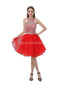 Cabresto duas partes imitação de diamante vermelha regresso para casa barato decora vestidos de baile para os estudantes curtos online, baratos, CM805