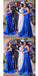 Blue Mermaid One Shoulder Cheap Long Bridesmaid Dresses,WG1620