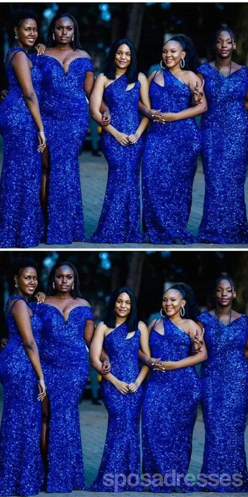 Mismatched Blue Mermaid Cheap Long Bridesmaid Dresses Online,WG1650