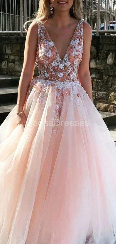 Sexy Backless Pink Lace Beaded Abend-Prom Dresses, Abend-Party-Prom Dresses, 12289
