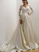 Robes de mariée à manches longues en dentelle à bas prix en ligne, WD359