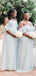 Tiffany Blue Chiffon Günstige Lange Brautjungfernkleider Online, Günstige Brautjungfernkleider, WG722