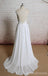 Απλό λουράκι με κορδόνια με δαντέλα μακαρόνια με φθηνά γαμήλια φορέματα στην παραλία, WD388