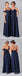 Mismatched Chiffon Navy Blue Floor-Length A Line Sexy Bridesmaid Dresses, WG52