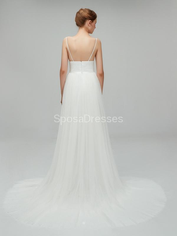 Simple Spaghetti correas baratos vestidos de novia en línea, vestidos de novia baratos, WD555
