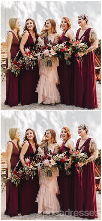 Gaze mal combinada dama de honra longa barata vermelha veste-se online, WG353