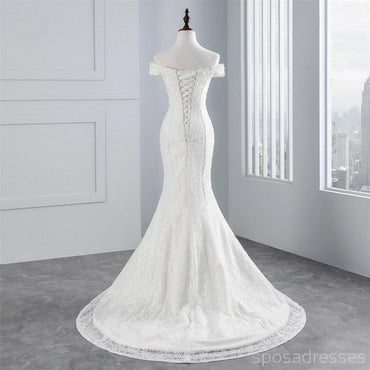 Off Ώμος Δαντέλα Γοργόνα Φτηνές Νυφικά Online, Φτηνές Νυφικά Φορέματα, WD501