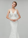 Vestidos de boda barata de sirena de encaje clásico en línea, Vestidos nupciales únicos, WD560