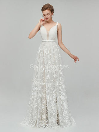 Sexy Backess Lace A-line Vestidos de Noiva Baratos Online, Vestidos de Noiva Barato, WD559