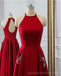 Sexy Open Back leuchtend rot lange Abend Ballkleider, billige benutzerdefinierte Party Prom Kleider, 18595