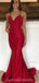 Απλή σέξι γοργόνα σκούρο κόκκινο φτηνά μακριά φορέματα prom βράδυ, βραδινό κόμμα prom φορέματα, 12191
