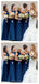 Αταίριαστα Ναυτικό μπλε φθηνά μακρά φθηνά φορέματα παράνυμφων σε απευθείας σύνδεση, WG626