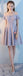 Barato gris corto desajuste simple corto dama de honor vestidos en línea, WG506