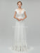 Ver a través de espaldas cap mangas baratos vestidos de novia en línea, vestidos de novia únicos, WD562