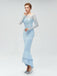 Μακρυμάνικα Δαντέλα Γοργόνα Υψηλή Χαμηλή Φορέματα Παράνυμφος Φορέματα Online, WG580