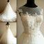 Γοητευτική Ψευδαίσθηση Long A-line Δαντέλα Τούλι Rhinestone Γαμήλια Φορέματα Κόμματος, WD0063