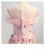 Vestidos de regreso a casa baratos con hombros descubiertos de encaje rosa en línea, vestidos de baile cortos baratos, CM784