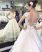 Lace Cap Sleeves See Through Organza A-line Wedding Dresses Online, WD367