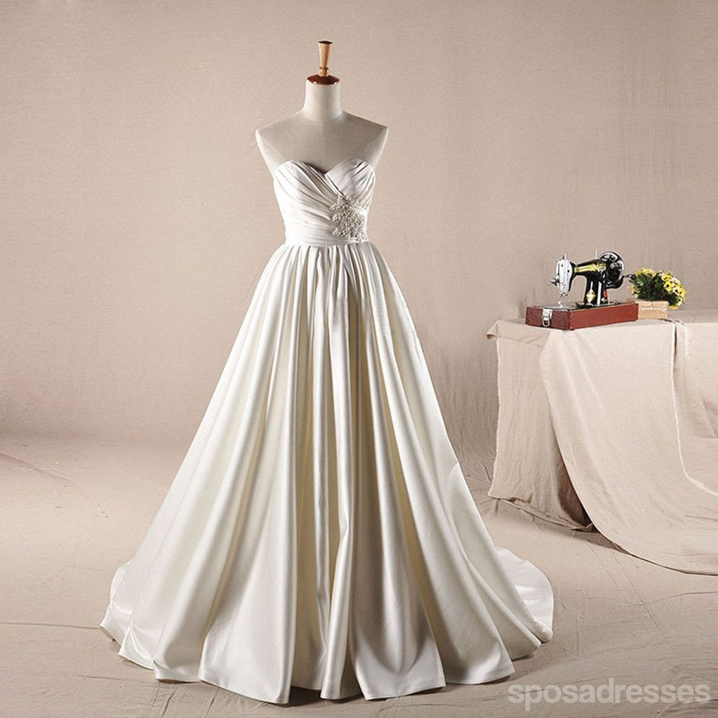 Vantage marfil, cariño, letra a larga, diseño de vestido de novia, wd0064.