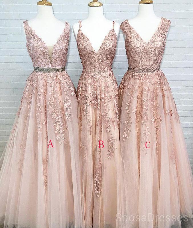 Barato V pescoço A-line Lace Beaded Evening Prom Dresses, Cheap Custom Sweet 16 Vestidos, 18487