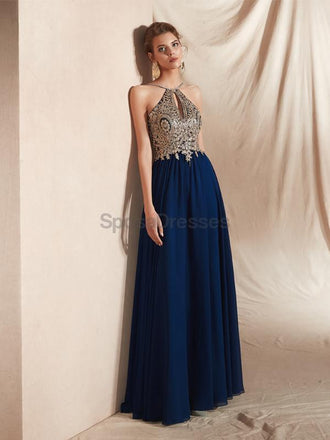 Ναυτικά χρυσά δαντέλα με δαντέλα, βραδινά Prom Dresses, βραδινά φορέματα, 12067