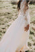 Vestidos de novia de una línea de encaje de manga larga en línea, vestidos de novia únicos y baratos, WD591