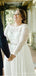Vestidos de novia de talla grande sin espalda de manga larga en línea, vestidos de novia baratos, WD639