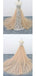 Στράπλες σαμπάνια δαντέλα φθηνά μακρά βραδινά φορέματα, βραδινά φορέματα, 18625