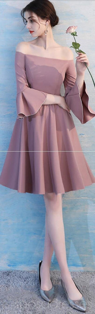 Dama de honra barata simples mal combinada curta rosa empoeirada única veste-se online, WG511