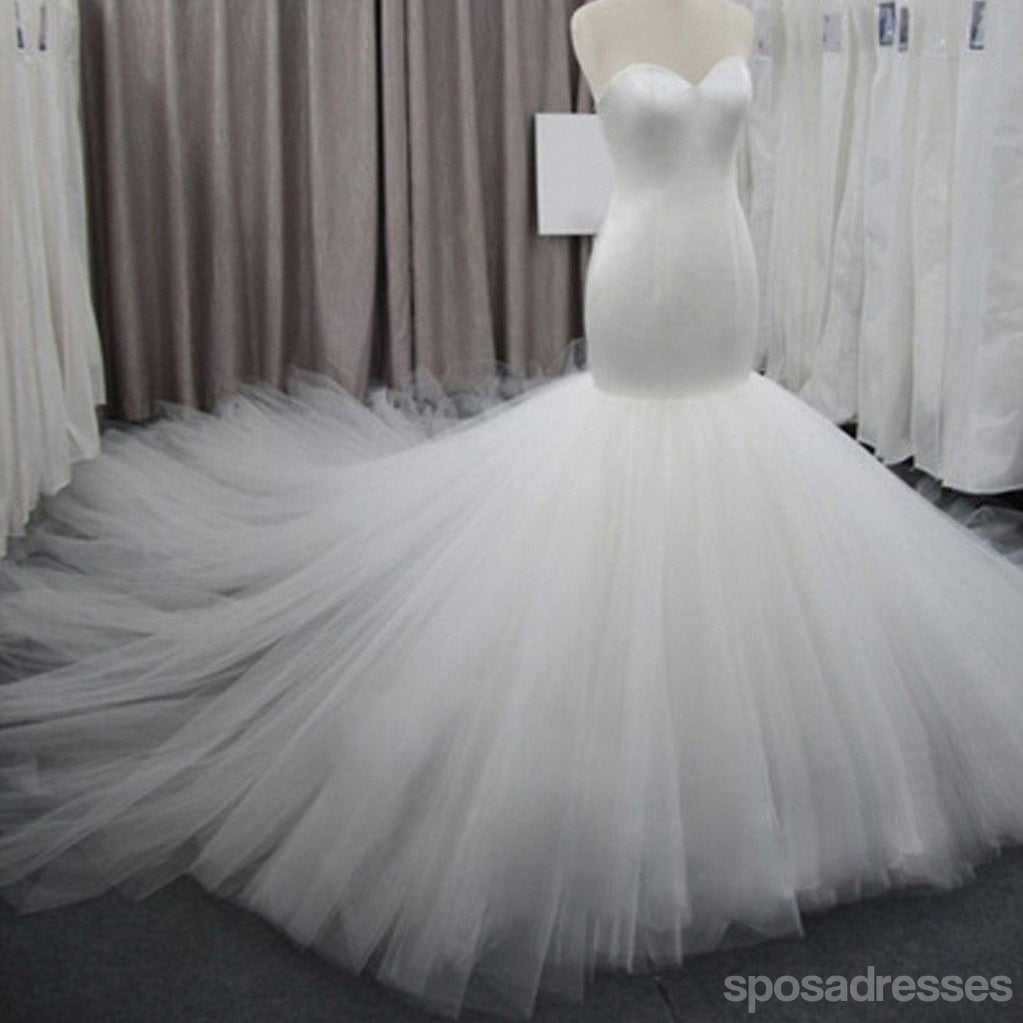 Einfache Sweetheart Tüll Brautkleid, Perfekte Kleider Für Hochzeit, WD0073
