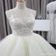 Aussichtspunktschnürsenkel einzigartige Designelfenbeintüllhochzeitskleider, prächtiges Brautkleid, WD0074